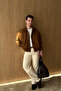 Kirba Suede Material Oversize Zippered Men's Bomber Jacket - 3