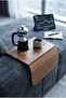 Wooden Sofa Side Tray, Flexible Sofa Side, Coffee Holder, Armrest Table 40cm
