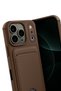 Ilkestor Newface iPhone 17 Pro Max Kelvin Silicone with Business Card Holder (211800) - Brown - 3