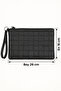 Faux Leather Hand Bag, Stylish Wrist Strap Zippered Portfolio Multi-Purpose Cosmetic Wallet and Hand Wrist Bag - 5
