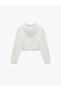 Ruffled Long Sleeve Hooded Crop Sweatshirt with Corset Detail and Zipper - 7