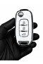 Megane 4 Compatible 3 Button Switch Nano Key Case Cover White Silver Color