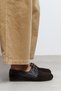 Arven Bitter Brown Suede Leather Lace Detail Marine Flat Sole Women's Loafer - 7