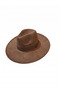 Unisex Wide Brim Suede Fedora Hat - 2
