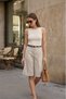 Women's Shorts Bermuda Women's Shorts City Length Belted Pocketed Fabric Barrel Wide Leg Loose Comfortable Mom Fit - 4