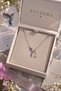 Steel Necklace with Colorful Drop Stones and Hummingbird Figure (Silver Color) - 3