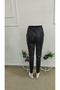 Women's High Waist Pocket Leather Pants - 8