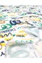 Ecru with Green, Yellow, Navy Blue Cotton Linen Woven Fabric for Shirts & Dresses 145X390Cm - 3