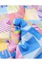 Pink Blue Yellow Green Patterned Viscose Satin Voile Fabric for Dresses & Blouses 145X250Cm - 5