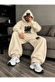 Unisex Women's and Men's Undefeated Printed Oversize Winter Sweatshirt and Baggy Sweatpants Set - 3