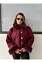 Women's Short Coat with Fur Collar and Plush Sleeves