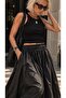 Designed Long Skirt with Self-Crinkled Look - 3