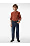Cotton Buttoned Long Sleeve Court Collar Shirt