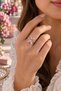 Rectangular Cut Pink Zircon Stone Luxury Ring - Adjustable (Gold Color) - 2
