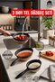 3-Piece Stainless Steel Wire Strainer Set with Design That Can Be Attached to a Pot (14-19-22 cm) - Flour Sieve, Pasta and Rice Strainer