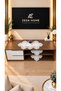 Luxury French Lace, Linen Gardenia, 3 Piece Tv Unit Cover, Living Room Set