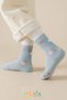 5 Pairs of Polka Dot Patterned Girls' Fleece Winter Socks - 6