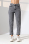 Girl'S/Women's High Waist Lycra Jean Boyfriend Fit Denim Trousers with Distressed Detail - 5
