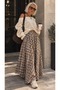 Beige Toned Square-Cut Long Skirt - 3