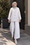 Oversize Premium Cupra Modal Textured Buttoned Double Set - 2