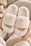 Set of 4 Bitter Brown - Cream - Smoked - Red Extra Soft Furry Plush House Slippers Bynd01 - 5