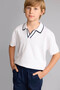 Regular Fit Apaş Collar Viscose White Boys' T-Shirt G6606A8Wt32 - 5