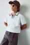 Regular Fit Apaş Collar Viscose White Boys' T-Shirt G6606A8Wt32 - 4