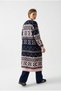 Women's Ethnic Patterned Long Knit Cardigan - 5
