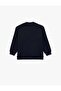 Long Sleeve Three Thread Ribbed Buttoned Henley Collar Sweatshirt - 6