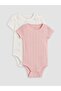 Crew Neck Baby Girl Snapback Bodysuit 2-Pack (W6)