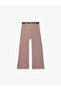 Belted High Waist Wide Leg Plaid Trousers - 4