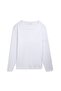 Regular Fit Flamlı Basic White Sweatshirt - 2