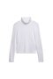 Slim Fit Ribbed Long Sleeve White Sweatshirt - 4