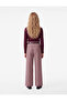 Belted High Waist Wide Leg Plaid Trousers - 2