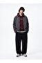 Regular Fit Text Printed Hooded Burgundy Sweatshirt