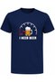 I Need Beer Written Cotton Printed T-Shirt
