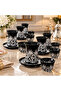 Cut Crystal Glass 12 Piece Tea Set |   6-Person Handcrafted Tea and Mirra Cup Set