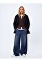 Slim Fit Button Detailed Knitwear Brown Cardigan
