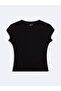Polyamide Backless Black T-Shirt - 3