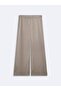Regular Fit Elastic Waist Beige Trousers - 4