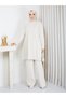 Cold Yarn Floral Patterned Knitwear Tunic Set with Trousers - 8