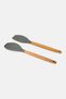 2 Pcs Silicone Spatula And Cooking Spoon Set, Multicolor - 2
