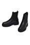 Women's Black Leather Chelsea Boots Wf260004Dv - 4