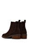 Women's Brown Suede Leather Chelsea Boots Wf210005Ds - 6