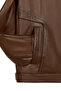 Christ Men's Brown Hakim Collar Leather Jacket 26Wge662347 - 8