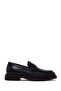 Black Men's Black Leather Casual Loafer Wm680029Dv