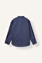 Oversize Tie Collar Striped Poplin Long Sleeve Shirt I7958Ax26Au - 2