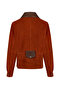 Capri Women's Cinnamon Shirt Collar Short Suede Leather Jacket 26Wgd569510 - 5