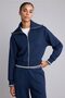 Standard Fit Zippered Stand Collar Stripe Detailed Modal Basic Sweatshirt Cardigan H4700Ax26Au - 3