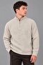 Half Zipper High Collar Knitted Sweater Dp 16653_10064 - 4